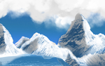 冰川雪山原创插画海报