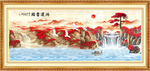 鸿运当头迎客松山水装饰画