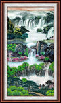 竖版山水画