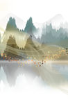 山水抽象画
