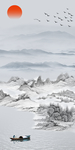 水墨山水装饰画