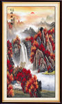 竖幅山水画