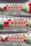 少先队发展历程学校文化墙