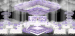 紫色梦幻婚礼效果图 主仪式区