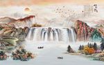 水墨山水背景墙