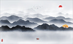 水墨山水画