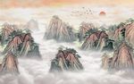 水墨山河风光画