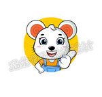 卡通小白鼠头像