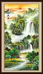 竖幅山水画