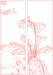 花线条画