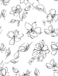 线描花朵图案
