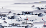 水墨山