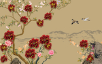 花鸟工笔画背景
