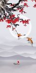 花好月圆玄关背景