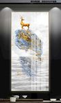 石来运装麋鹿晶瓷装饰画无框画