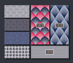 矢量线条艺术底纹系列