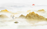 意境水墨山水画