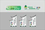 垃圾分类文化墙  古风标牌