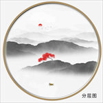 圆形山水