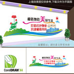 红色物业文化墙