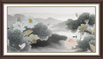 荷花国画