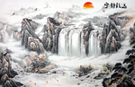 山水壁画