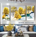 发财树三联装饰画
