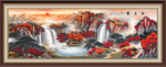 聚宝盆山水画
