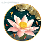 新中式意境荷花装饰画