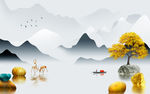 新中式热销山水画 TIF分层