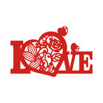 Love立体剪纸