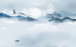 意境简约风格山水 tif分层
