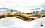 现代高清版山水画 TIF分层