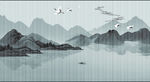 新中式意境水墨山水风景画