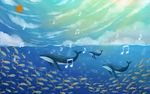 海底世界海豚音符音乐
