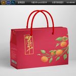 年货果篮特产礼盒包装平面图