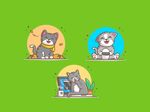 卡通小猫