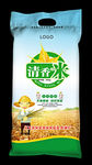 清香米 老农稻谷米袋元素