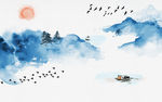 水墨意境山水画