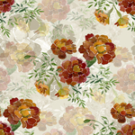 连续循环数码印花抽象花卉花型