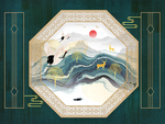 新中式背景墙
