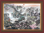 国画瀑布