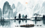 中式水墨山水
