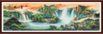 聚宝盆山水画