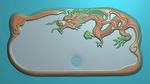 龙茶盘精雕图