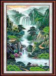 竖幅山水画