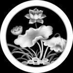 精雕 灰度 雕刻 浮雕 抱鼓图