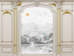 新中式背景墙
