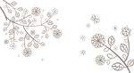 蝴蝶 花矢量图