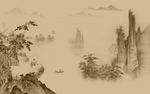 新中式背景墙